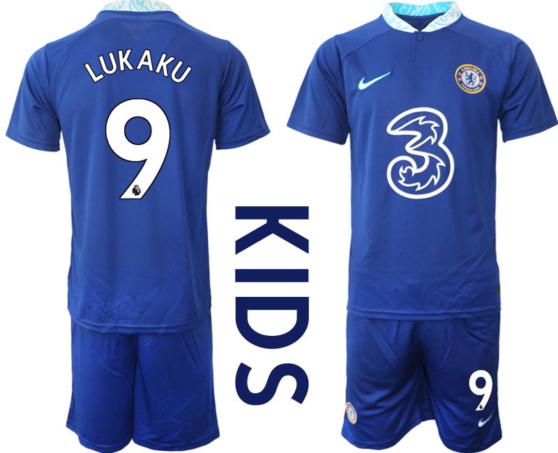 Youth 2022-2023 Club Chelsea FC home blue #9 Soccer Jersey->customized soccer jersey->Custom Jersey